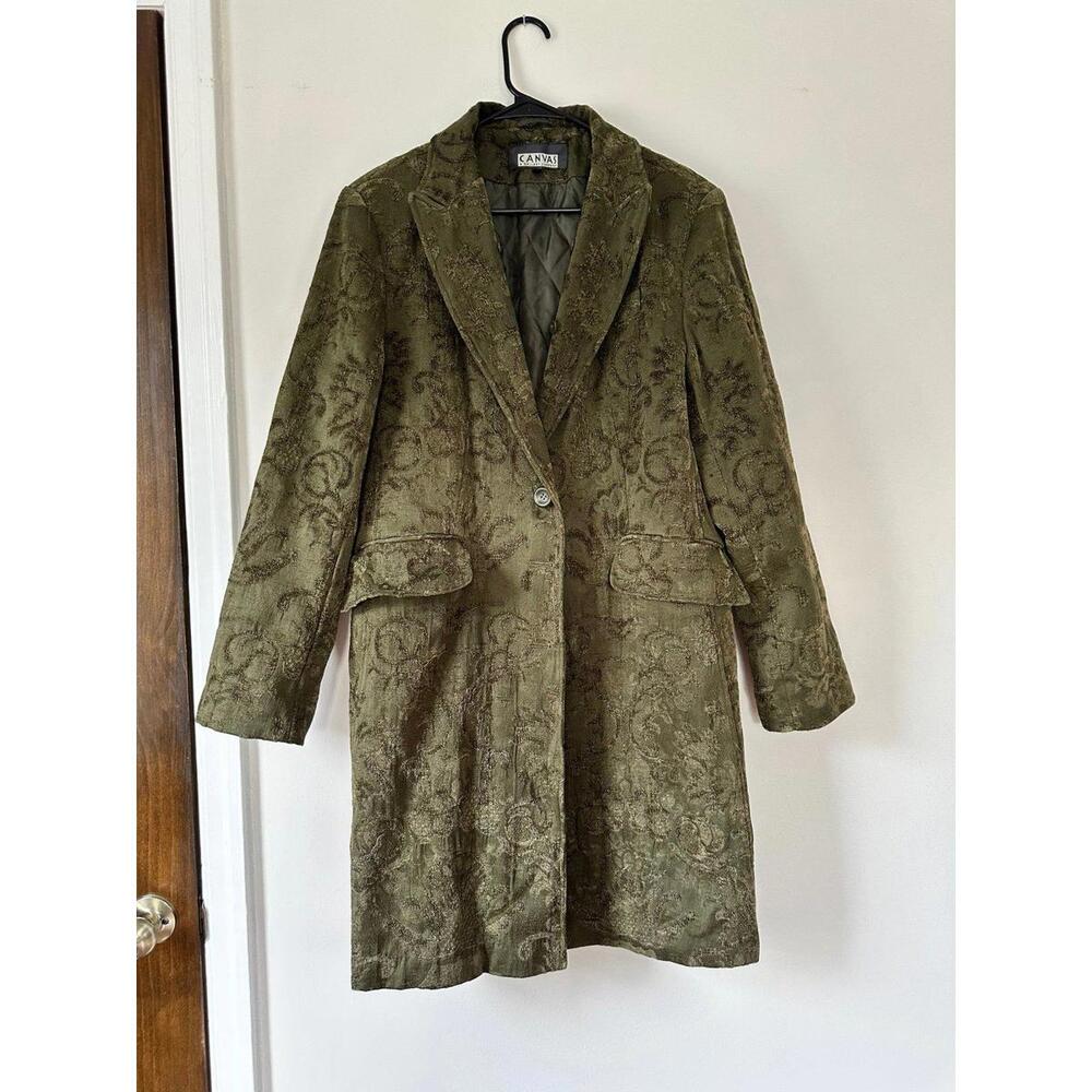 Olive Green Women's Tapestry Coat